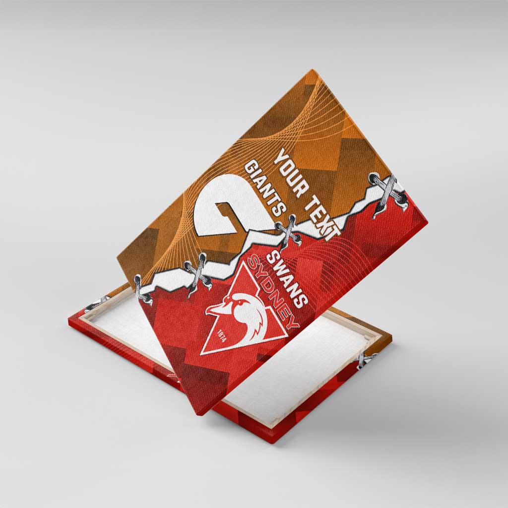 Personalised Giants And Swans Football Canvas Wall Art Dynamic Style