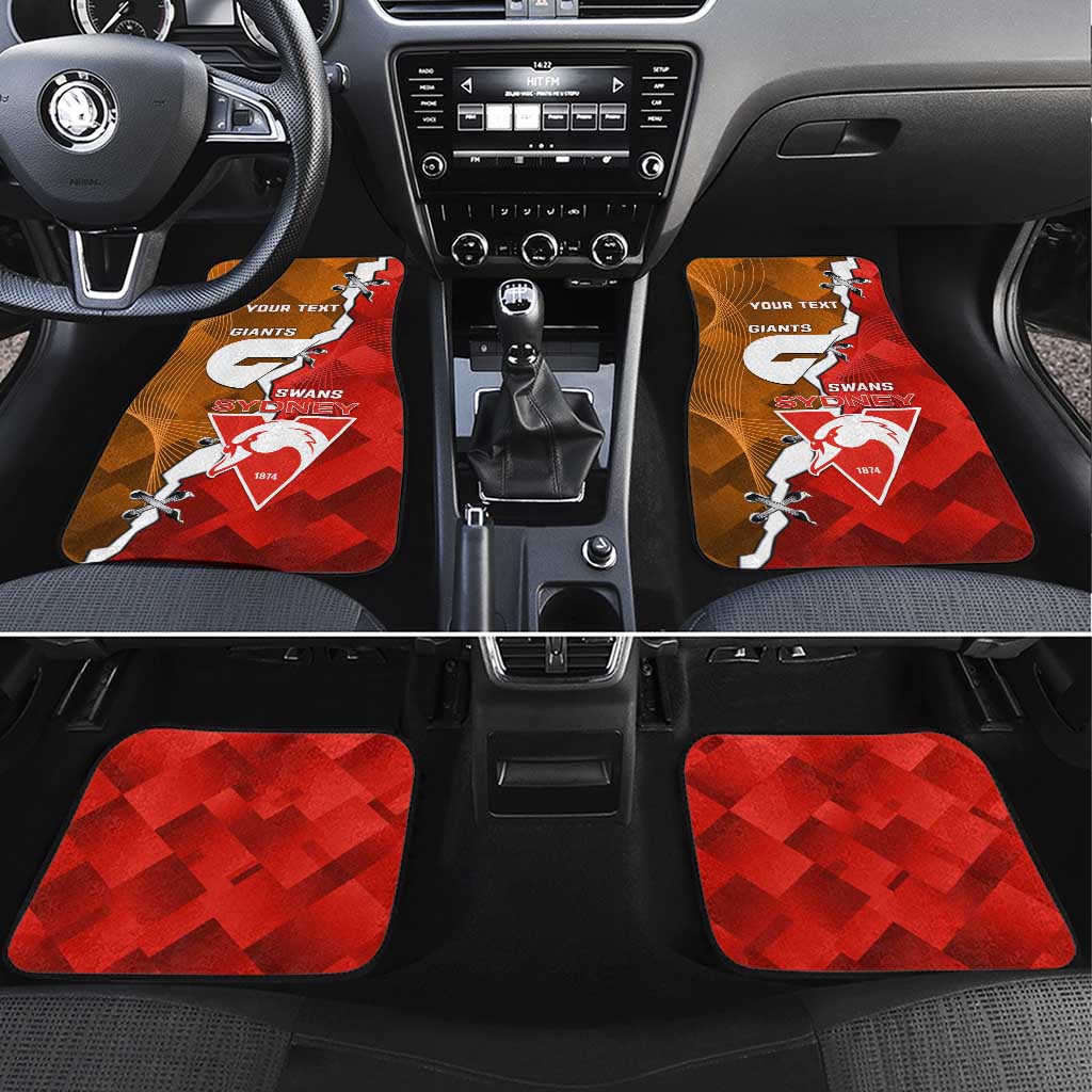 Personalised Giants And Swans Football Car Mats Dynamic Style