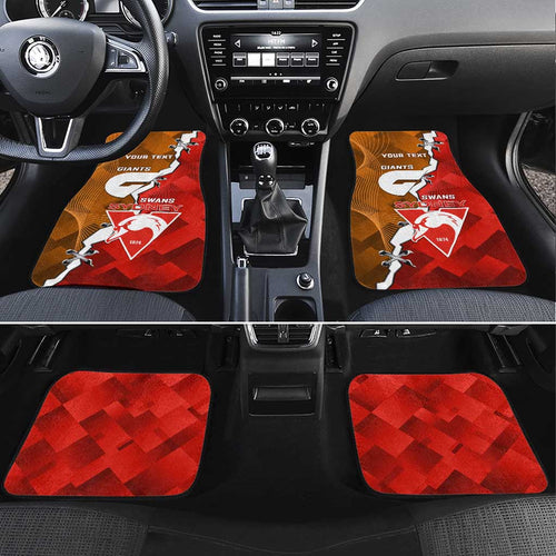 Personalised Giants And Swans Football Car Mats Dynamic Style