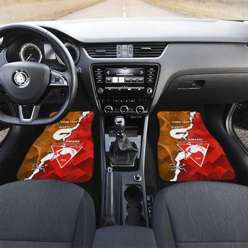 Personalised Giants And Swans Football Car Mats Dynamic Style