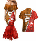 Personalised Giants And Swans Football Couples Matching Mermaid Dress and Hawaiian Shirt Dynamic Style