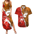 Personalised Giants And Swans Football Couples Matching Summer Maxi Dress and Hawaiian Shirt Dynamic Style