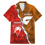 Personalised Giants And Swans Football Family Matching Mermaid Dress and Hawaiian Shirt Dynamic Style