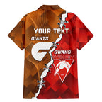 Personalised Giants And Swans Football Family Matching Mermaid Dress and Hawaiian Shirt Dynamic Style