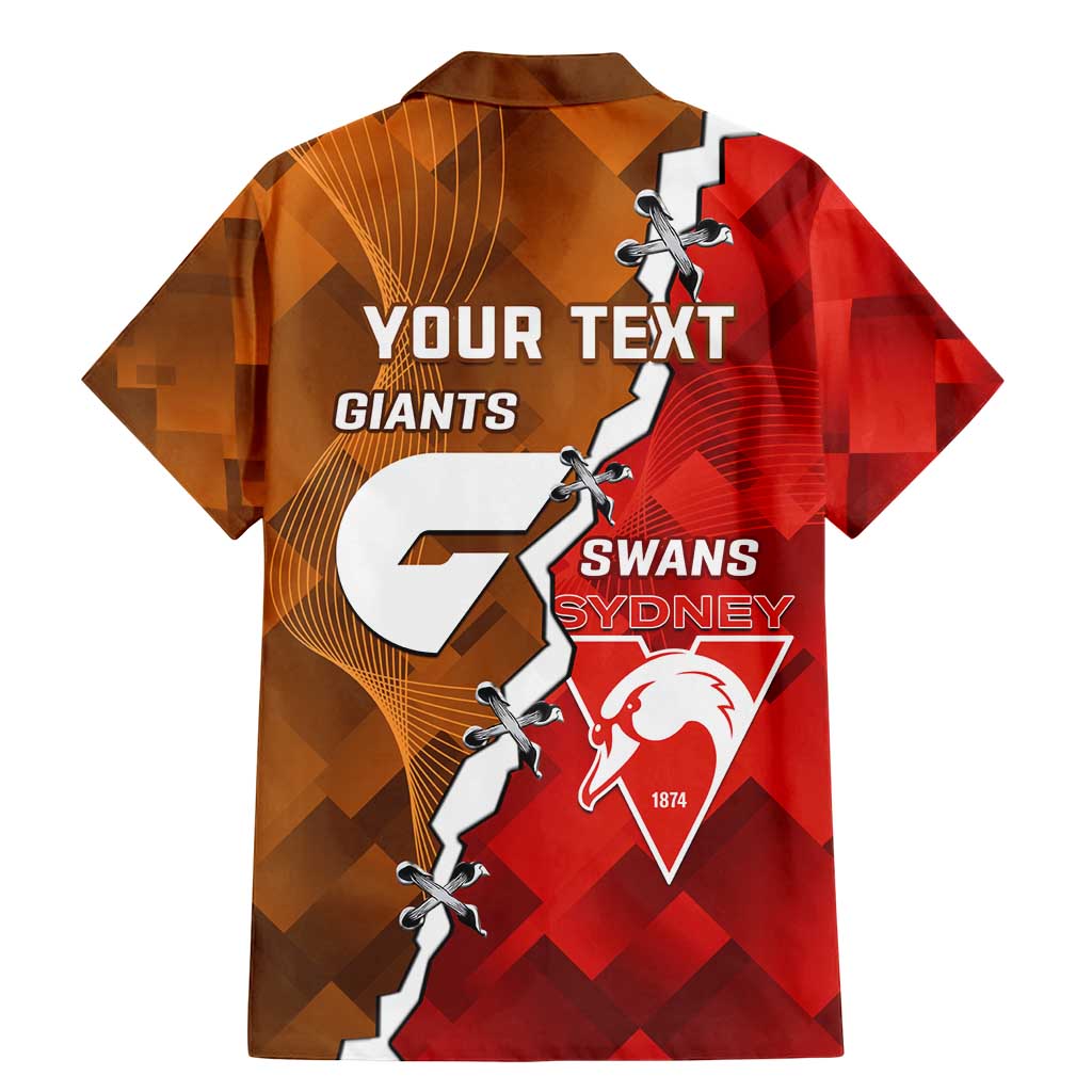Personalised Giants And Swans Football Family Matching Mermaid Dress and Hawaiian Shirt Dynamic Style