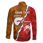 Personalised Giants And Swans Football Family Matching Mermaid Dress and Hawaiian Shirt Dynamic Style