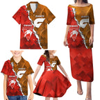 Personalised Giants And Swans Football Family Matching Puletasi and Hawaiian Shirt Dynamic Style