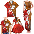 Personalised Giants And Swans Football Family Matching Tank Maxi Dress and Hawaiian Shirt Dynamic Style