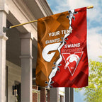 Personalised Giants And Swans Football Garden Flag Dynamic Style