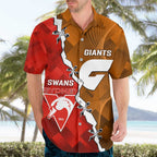 Personalised Giants And Swans Football Hawaiian Shirt Dynamic Style