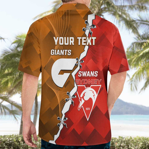 Personalised Giants And Swans Football Hawaiian Shirt Dynamic Style