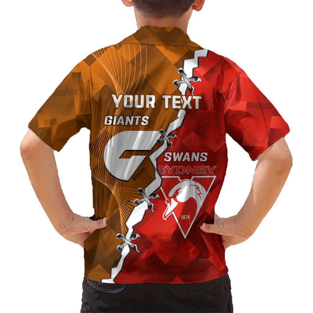 Personalised Giants And Swans Football Hawaiian Shirt Dynamic Style