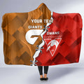 Personalised Giants And Swans Football Hooded Blanket Dynamic Style