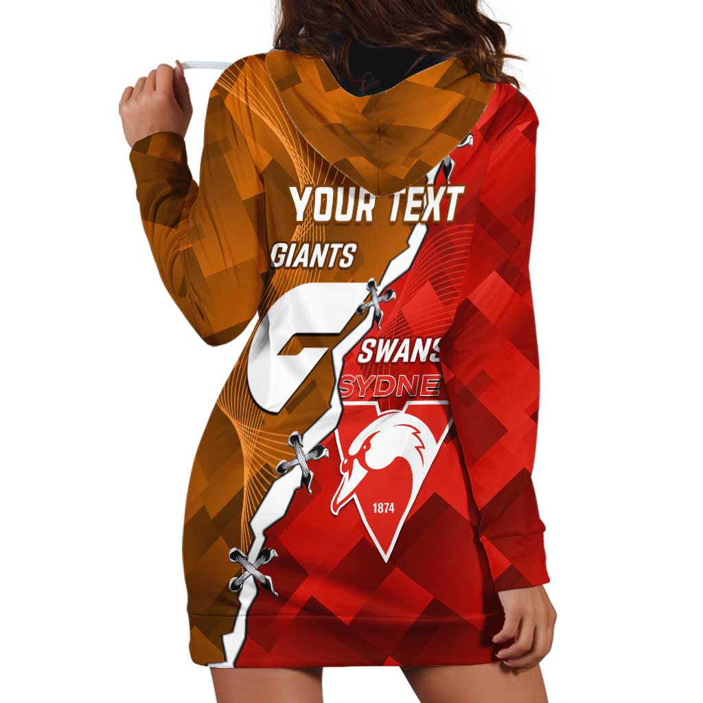 Personalised Giants And Swans Football Hoodie Dress Dynamic Style
