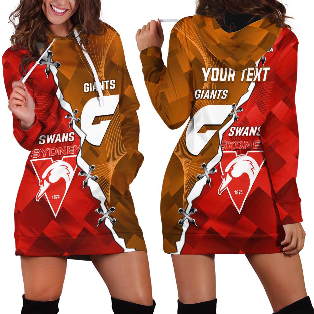 Personalised Giants And Swans Football Hoodie Dress Dynamic Style