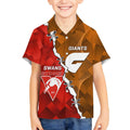 Personalised Giants And Swans Football Kid Hawaiian Shirt Dynamic Style