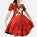 Personalised Giants And Swans Football Kid Short Sleeve Dress Dynamic Style