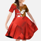 Personalised Giants And Swans Football Kid Short Sleeve Dress Dynamic Style