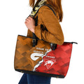 Personalised Giants And Swans Football Leather Tote Bag Dynamic Style