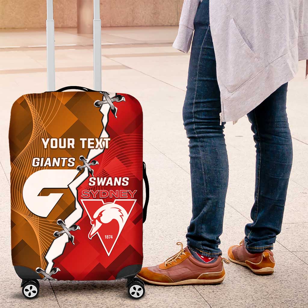 Personalised Giants And Swans Football Luggage Cover Dynamic Style