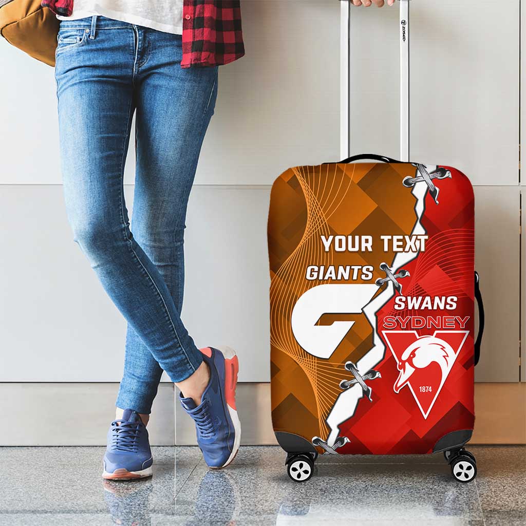 Personalised Giants And Swans Football Luggage Cover Dynamic Style