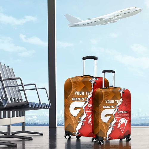 Personalised Giants And Swans Football Luggage Cover Dynamic Style