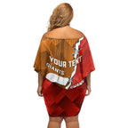 Personalised Giants And Swans Football Off Shoulder Short Dress Dynamic Style