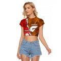 Personalised Giants And Swans Football Raglan Cropped T Shirt Dynamic Style