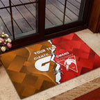 Personalised Giants And Swans Football Rubber Doormat Dynamic Style