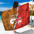 Personalised Giants And Swans Football Sarong Dynamic Style