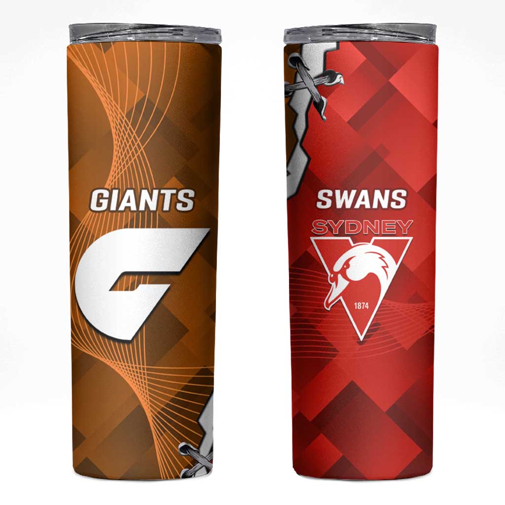 Giants And Swans Football Skinny Tumbler Dynamic Style