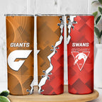 Giants And Swans Football Skinny Tumbler Dynamic Style