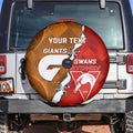 Personalised Giants And Swans Football Spare Tire Cover Dynamic Style