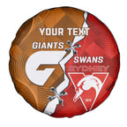 Personalised Giants And Swans Football Spare Tire Cover Dynamic Style