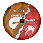 Personalised Giants And Swans Football Spare Tire Cover Dynamic Style