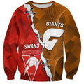 Personalised Giants And Swans Football Sweatshirt Dynamic Style