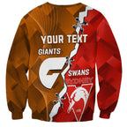 Personalised Giants And Swans Football Sweatshirt Dynamic Style