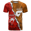 Personalised Giants And Swans Football T Shirt Dynamic Style
