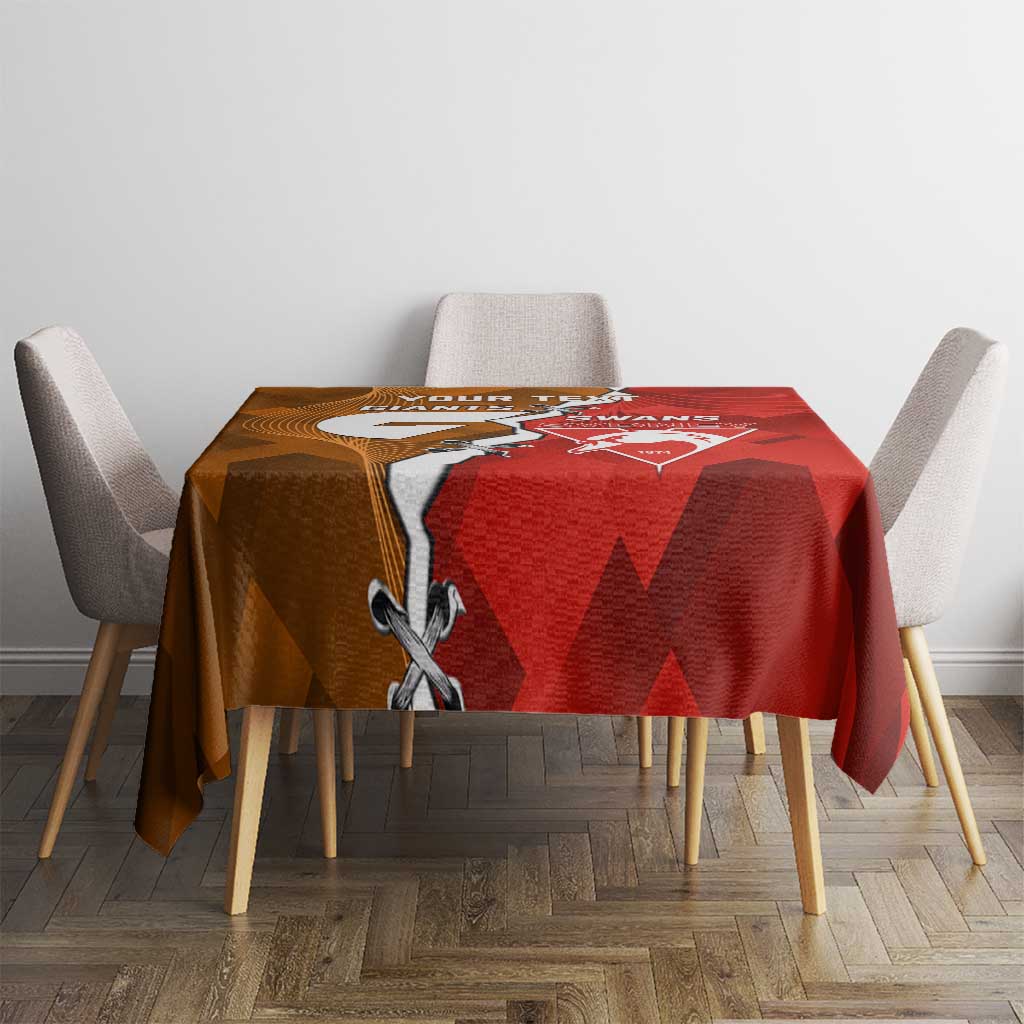 Personalised Giants And Swans Football Tablecloth Dynamic Style