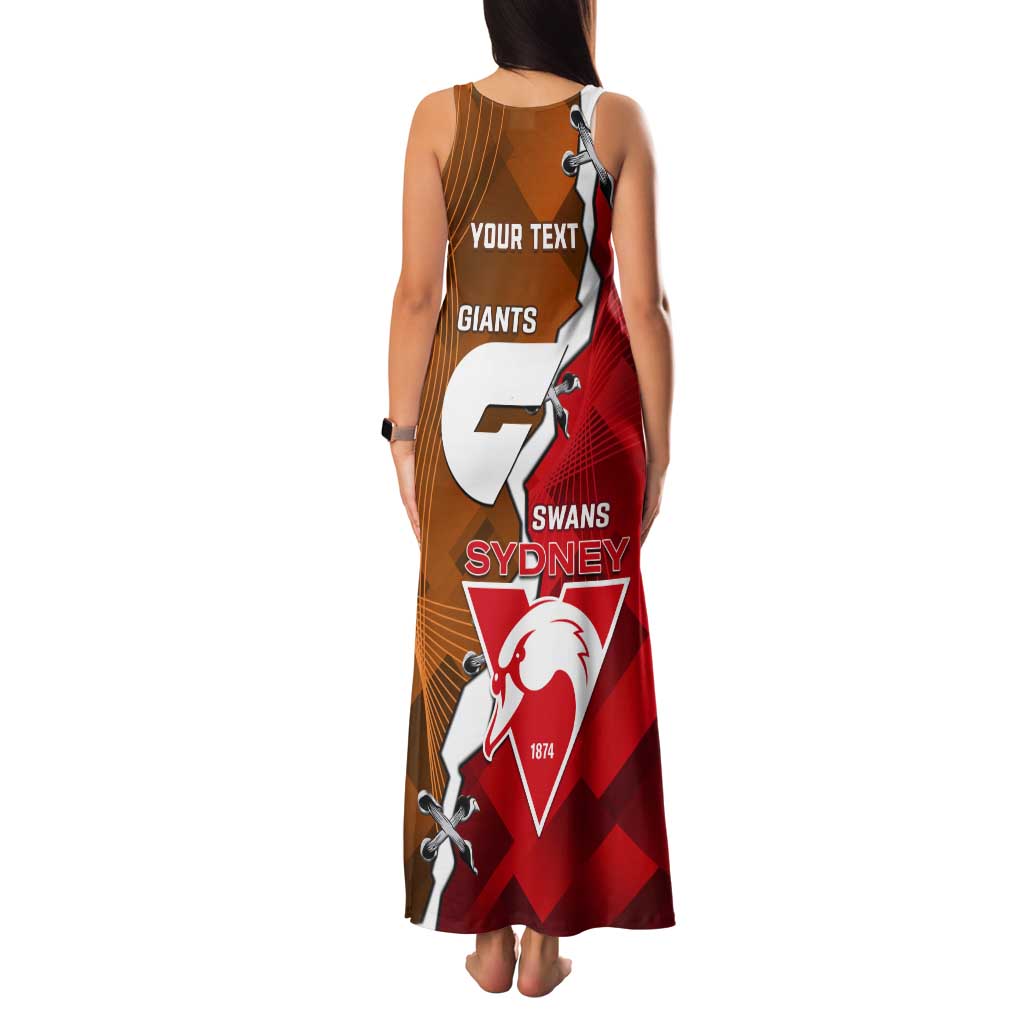 Personalised Giants And Swans Football Tank Maxi Dress Dynamic Style