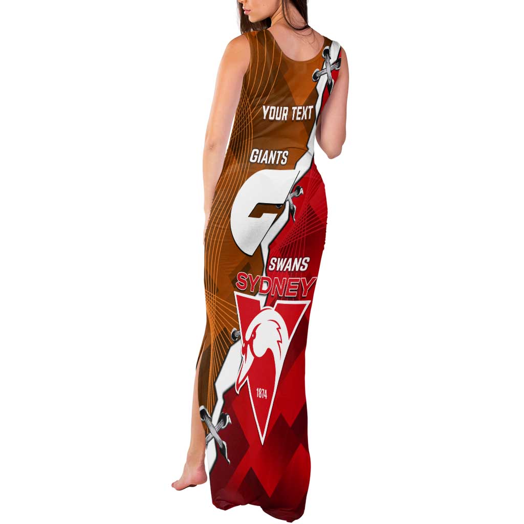 Personalised Giants And Swans Football Tank Maxi Dress Dynamic Style