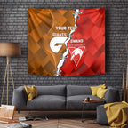 Personalised Giants And Swans Football Tapestry Dynamic Style