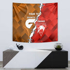 Personalised Giants And Swans Football Tapestry Dynamic Style