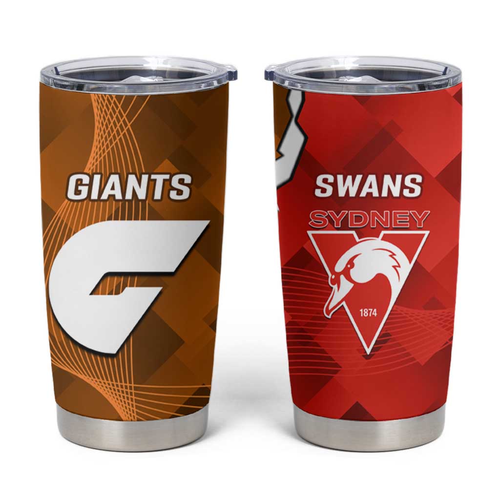 Giants And Swans Football Tumbler Cup Dynamic Style