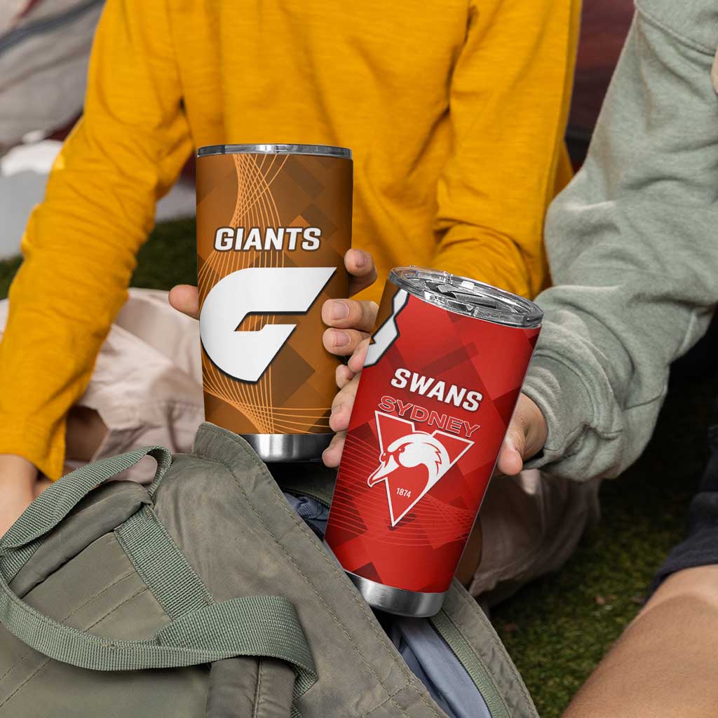 Giants And Swans Football Tumbler Cup Dynamic Style