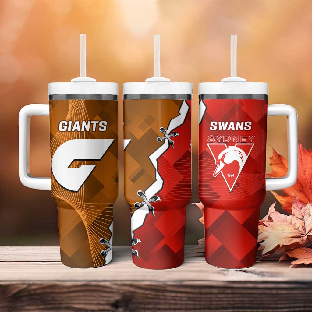 Giants And Swans Football Tumbler With Handle Dynamic Style