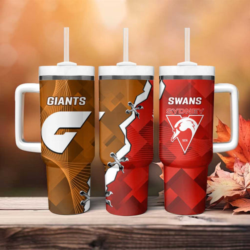 Giants And Swans Football Tumbler With Handle Dynamic Style