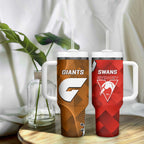 Giants And Swans Football Tumbler With Handle Dynamic Style