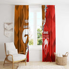 Personalised Giants And Swans Football Window Curtain Dynamic Style