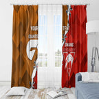 Personalised Giants And Swans Football Window Curtain Dynamic Style